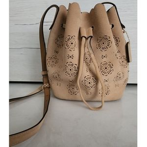 COACH Suede Mini Bucket Bag